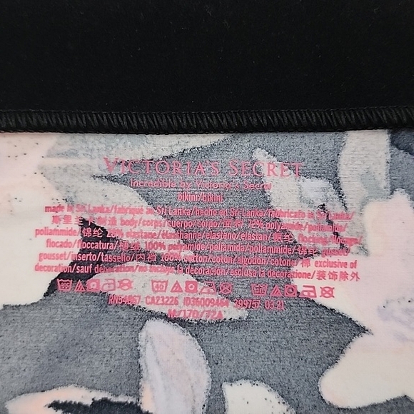 Victoria's Secret Incredible Floral Bikini & Black Hiphugger/Hipster Size Medium - Picture 5 of 12